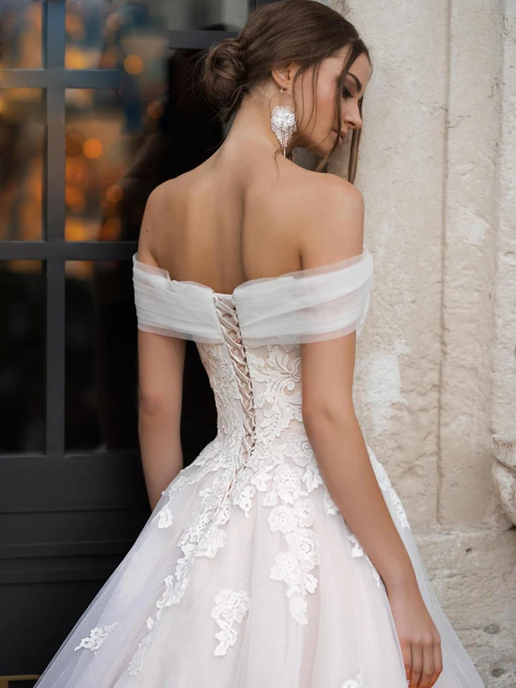 

Hi Shy Bride New Simple Wedding Dress Backless Sleeveless Design Chiffon Lace Bride Dresses Princess Dress Plus Size Tailor-made