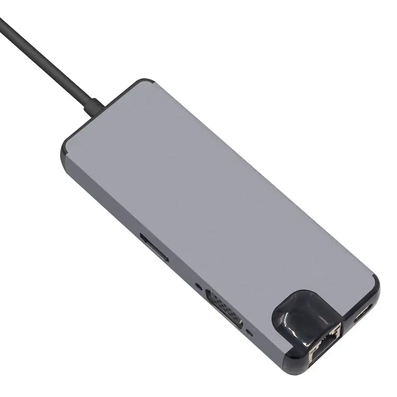 

USB-концентратор HDMI VGA Ethernet Lan RJ45 адаптер для Pro, Тип C концентратор кардридер 2 USB 3,0 + Type-C зарядный порт