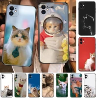 funny cartoon cat phone cases for iphone 13 pro max case 12 11 pro max 8 plus 7plus 6s xr x xs 6 mini mobile cell mini