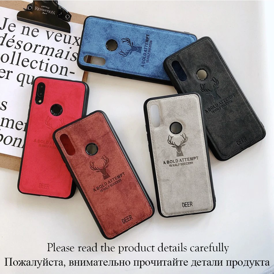 Для Xiaomi Redmi 7 6A 6 Pro/A2 Lite модный тканевый Текстурированный чехол с рисунком лося для
