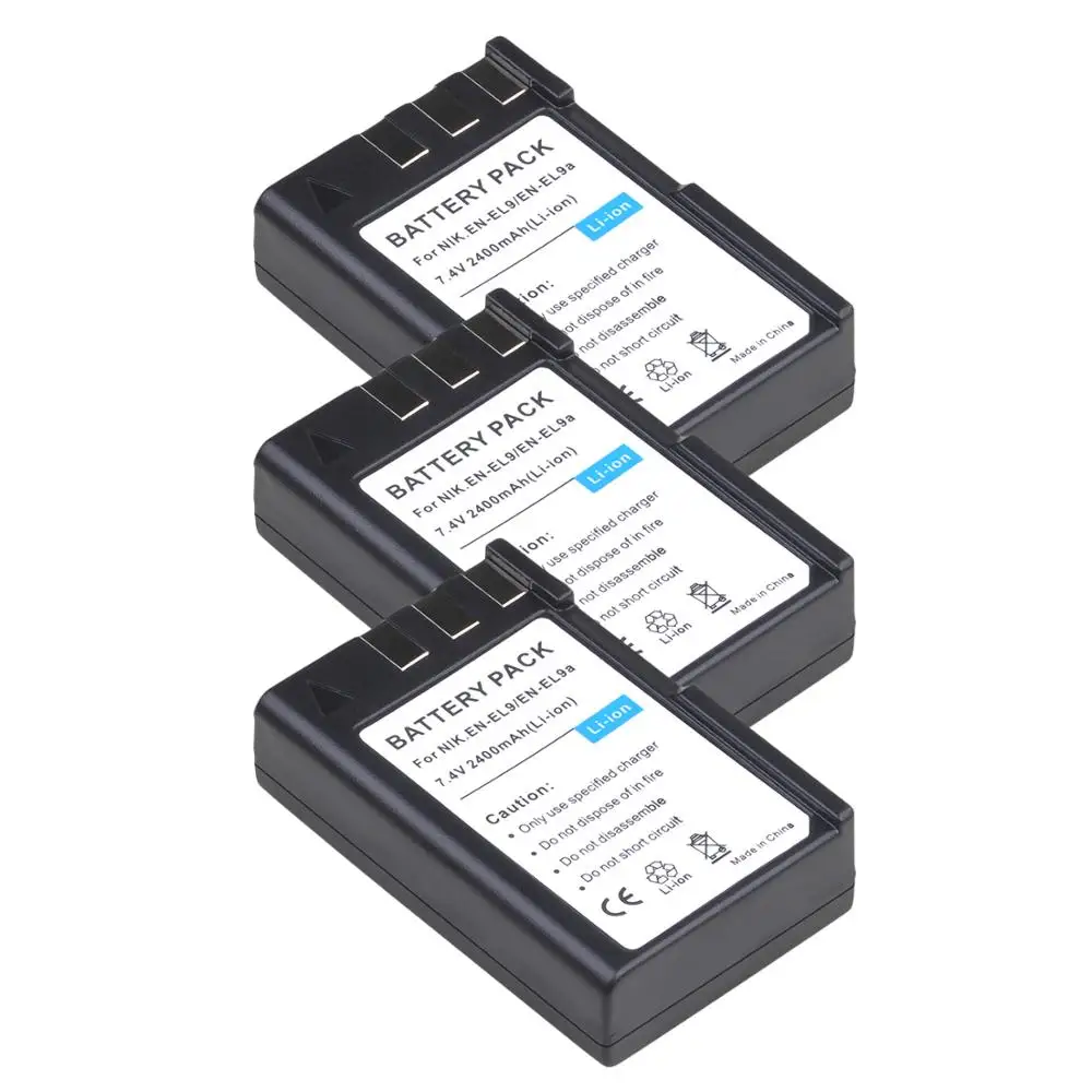7 4 V 2400mAh EN-EL9 ENEL9 ENEL9a EN EL9 Сменный аккумулятор для цифровой камеры Nikon D40 D40X D60 D3000 D5000 |