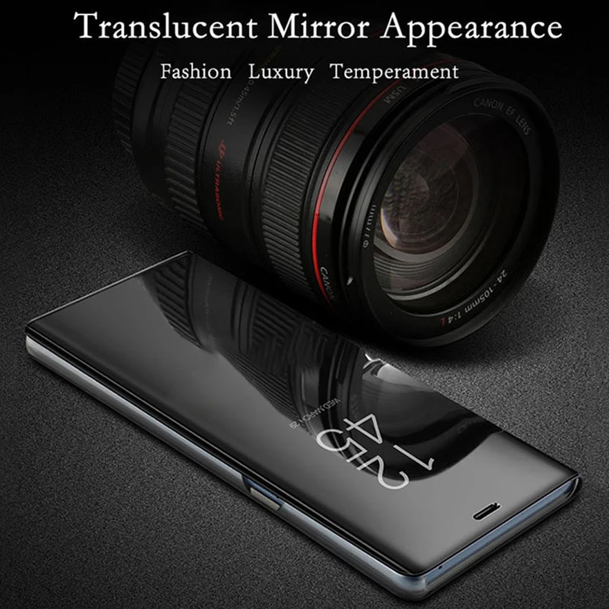 

Smart Leather View Case for Samsung Galaxy S8 S7 Edge S6 S6edge Mirror Flip Stand Cover for Samsung S 8 7 6 Edge Plus Case Coque