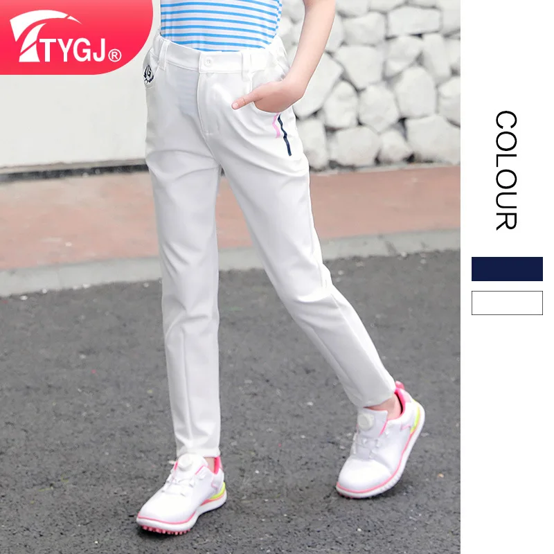 TTYGJ Spring and Autumn Children's Pants Sports Pants Stretch Elastic Sports Tennis Pants
