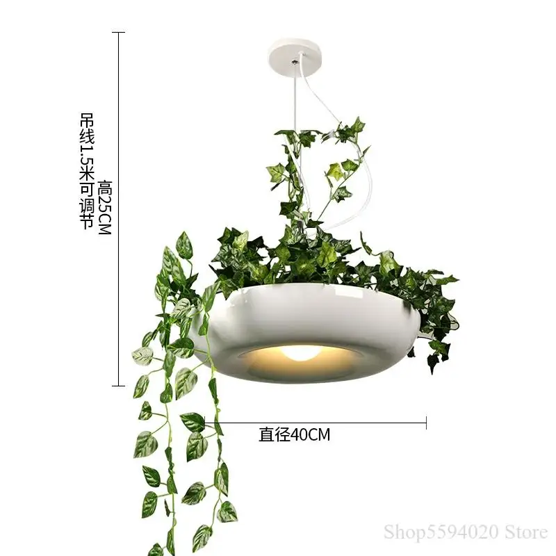 

Plant Flower Pendant Lights Hanging Lamp Lustre Led Modern Fixtures Potted Flowers Pot Hanglamp for Living Room Kitchen Indoor