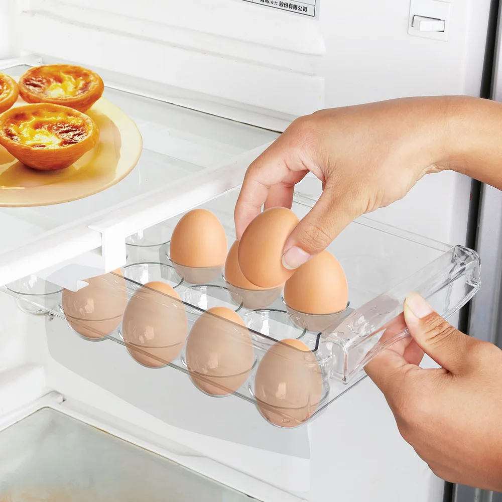 

Plastic Clear Fridge Organizer Slide Under Shelf Drawer Box Rack Refrigerator Egg Vegetable Kitchen Fruit Food Storage Container