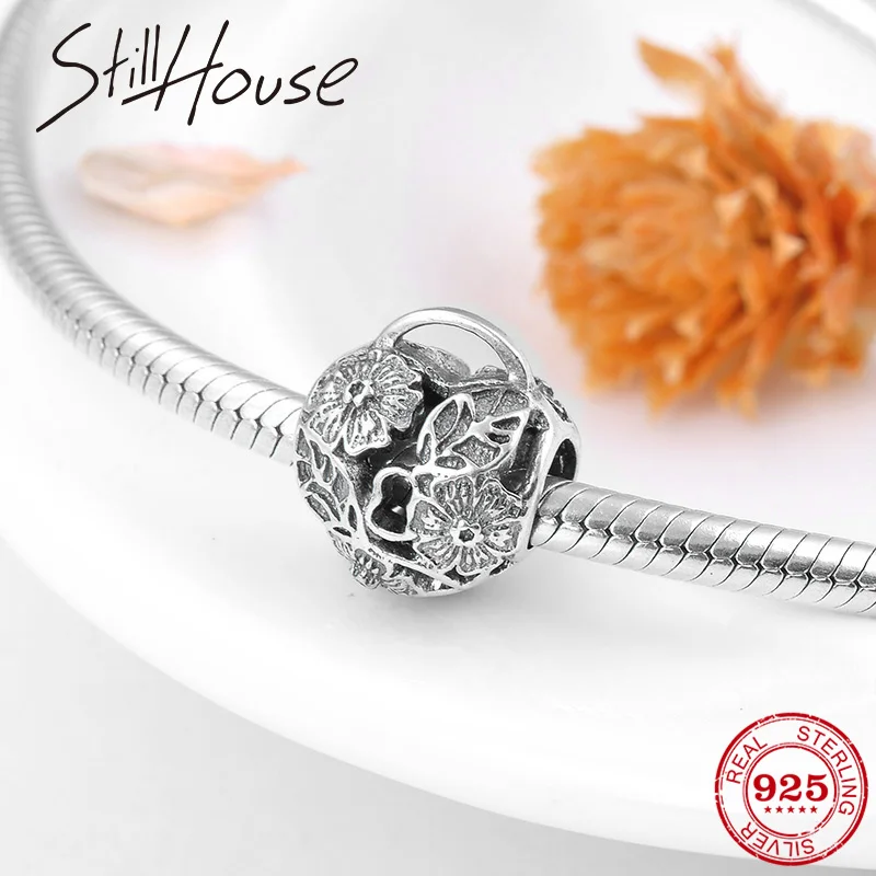Подходит для европейских шармов браслетов подвесок оригинальный серебряные