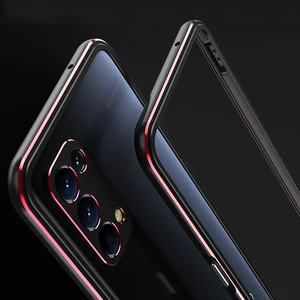 for oppo reno 5 ultra thin metal aluminum bumper frame cover case for oppo reno 5 pro metal frame shell case free global shipping