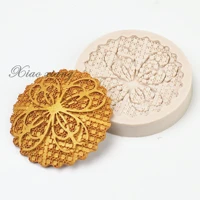 flowers fondant cake silicone molds for baking cake decoration tools lace kitchen baking accessories resin soap mold m385