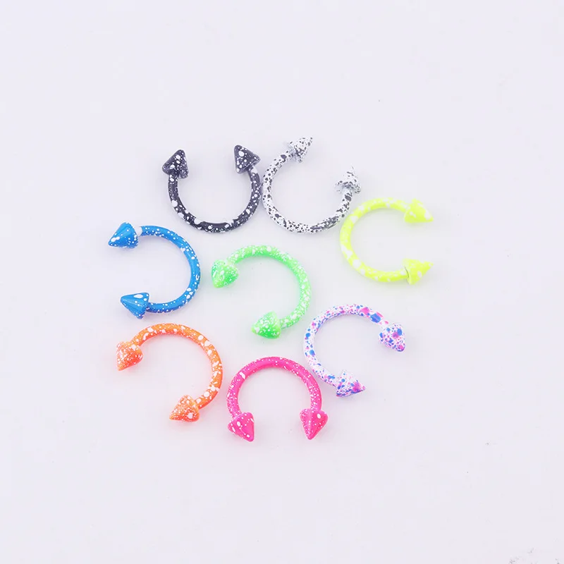 Шип 16 г из хирургической стали круглая штанга подкова губа прокалывание