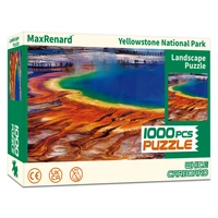 maxrenard puzzle 1000 pieces yellowstone natural pack landscape jigsaw art puzzles for adults games for home wall decoration
