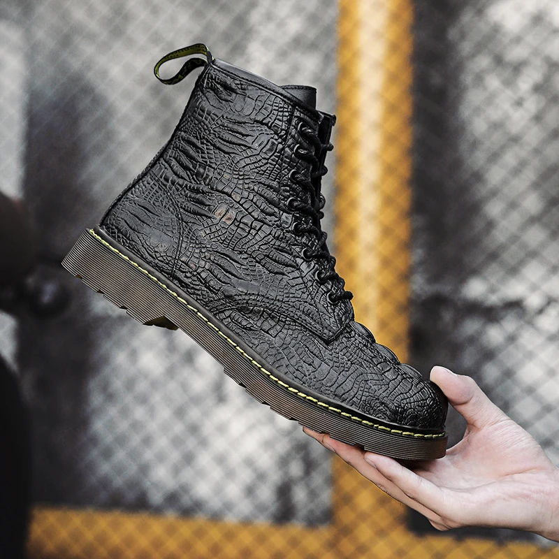 

2056-1 Spring And Autumn Fashion Tooling Couple Martin Boots Cold Glue Real Suture Design Outdoor Multi-Purpose Shoes