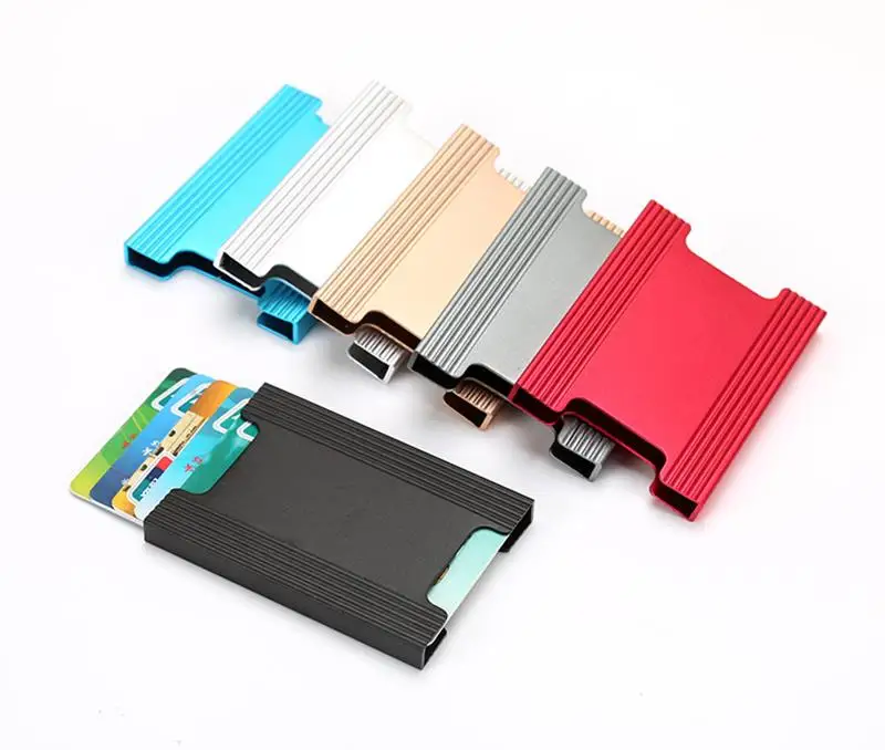 Элегантный деловой бумажник для кредитных карт из алюминия кошелек с