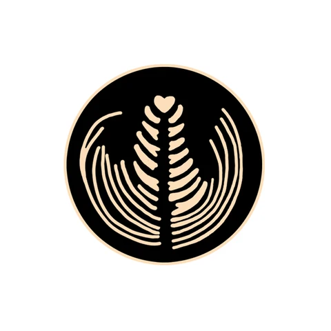 Броши "Кофемашина" Reliatonny черные