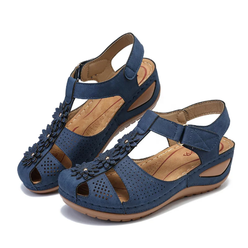 Винтажные удобные женские сандалии повседневная женская обувь из кожи с Т