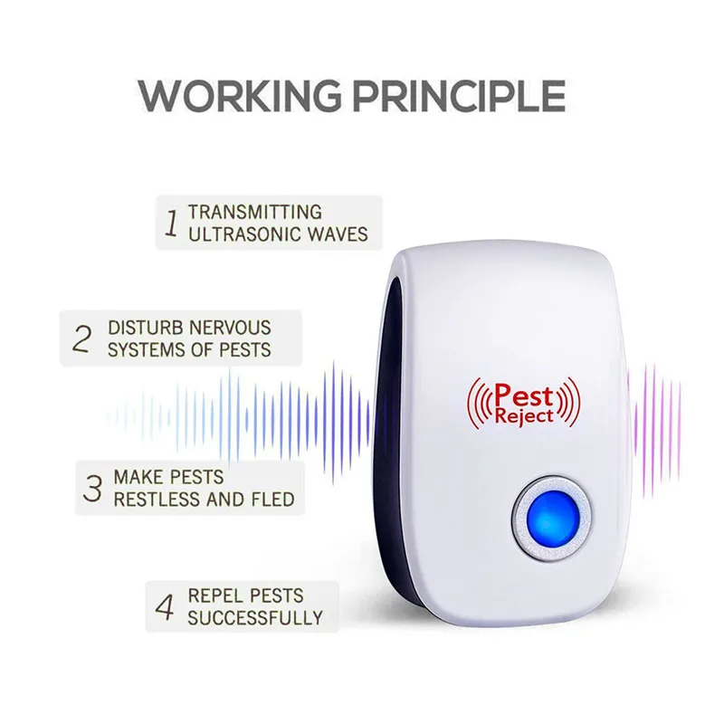 Ультразвуковой Отпугиватель вредителей комаров мышей крыс многофункциональный