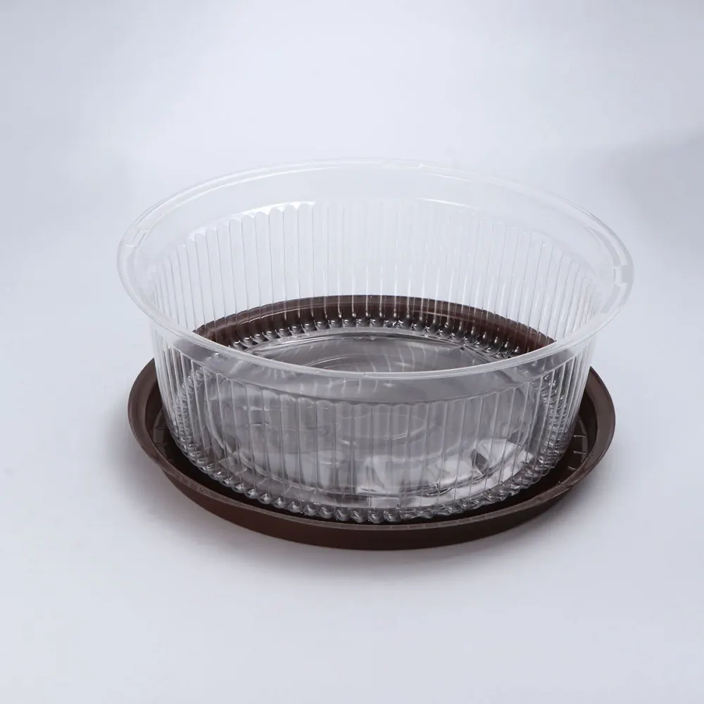 

20PCS Transparent Cake Pastries Box 8 inch Muffin Holders Cupcake Cases Boxes (Black)