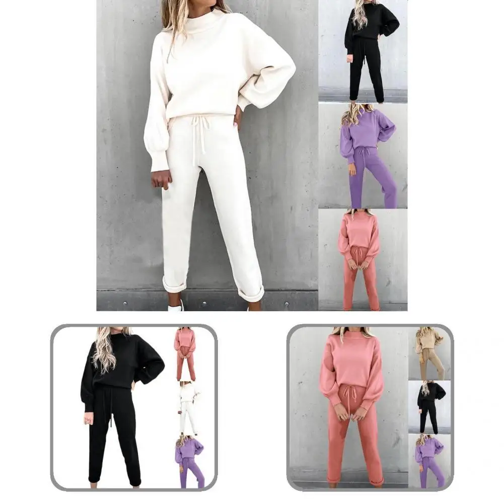 

Loose Two Piece Set Half High Collar Loose Casual Tracksuit for Vacation
