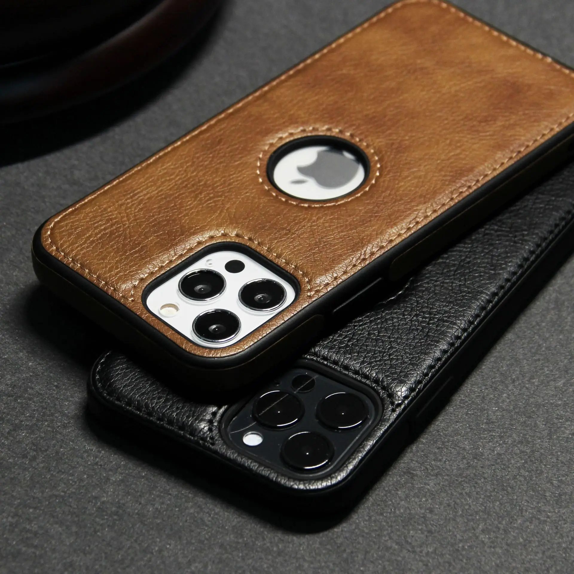

Applicable car line leather stitching iPhone11Pro Max mobile phone case Apple 12 full protective case IX soft case