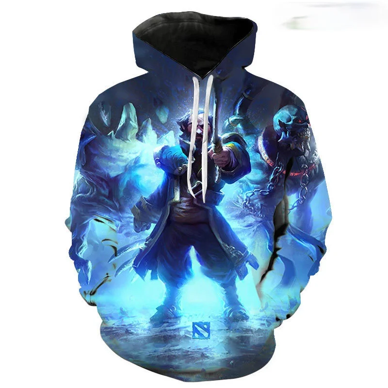 Толстовка с длинным рукавом для мужчин и женщин свитшот принтом 3D Dota 2 игровая