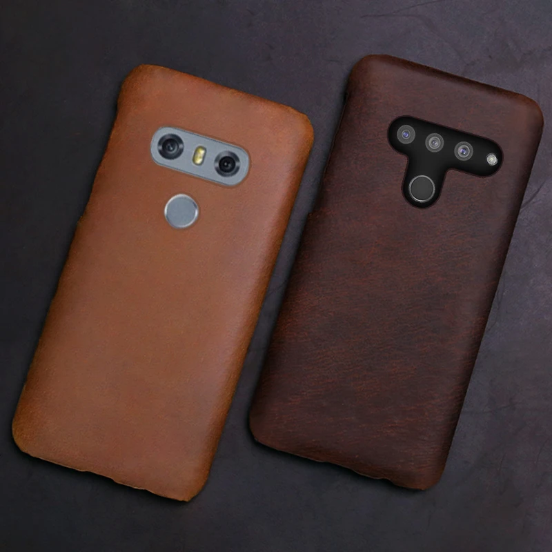 Najtaniej Etui Z Prawdziwej Skóry Etui Na LG G8s V50 V10 V20 V30 V30S V40 G3 G4 G5 G6 G7 G8 G8X Q6 Q7 Q8 ThinQ K40 Szalona Końska Skóra Pokrywa