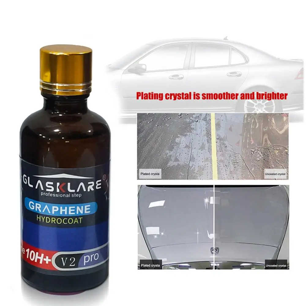 

GLASKLARE 12H Graphene Hybrid Ceramic Spray High Gloss Sealant & Quick Detailer Hydrophobic Protection & High-Gloss Shine