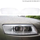 Стеклянная крышка для передней фары автомобиля, прозрачный абажур, абажур для передней фары автомобиля для Audi A6 C6 2004-2011, экстерьер автомобиля