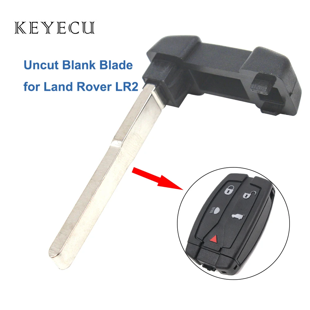Keyecu 10 шт. нережущее пустое вставное лезвие Новое умное для Land Rover LR2 2008 2009 2010 2011 FCC ID: