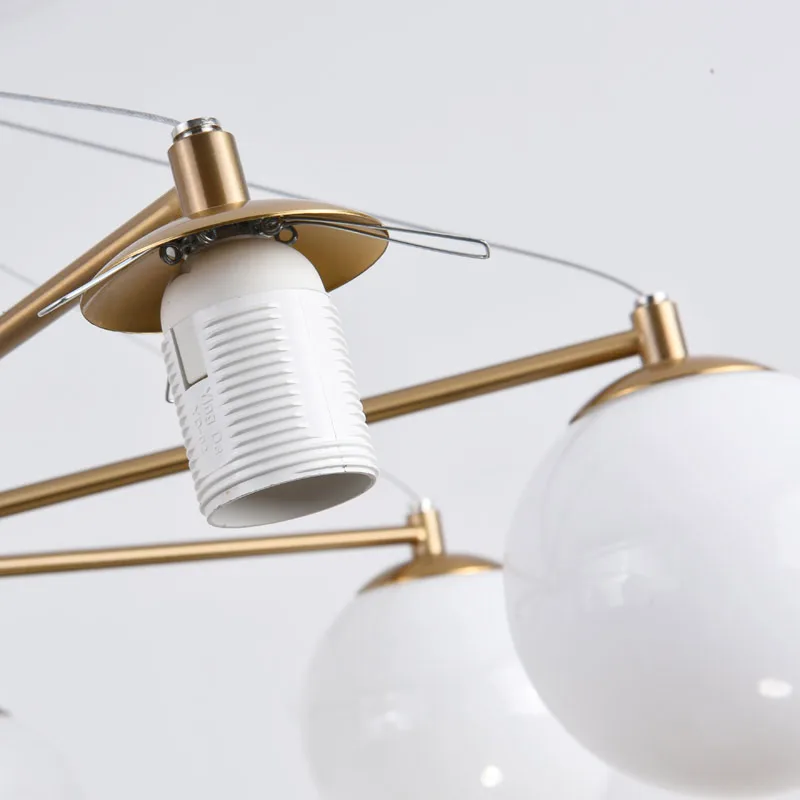 Люстра скандинавского дизайна освещение современная стеклянная лампа для