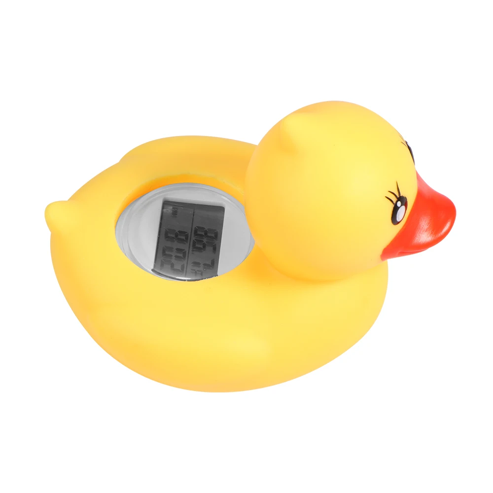 

LED Warning Alarm Bathtub Thermometer Yellow Duck Water Thermometer Bath Toy Waterproof Digital Floating Baby Bath Thermometers
