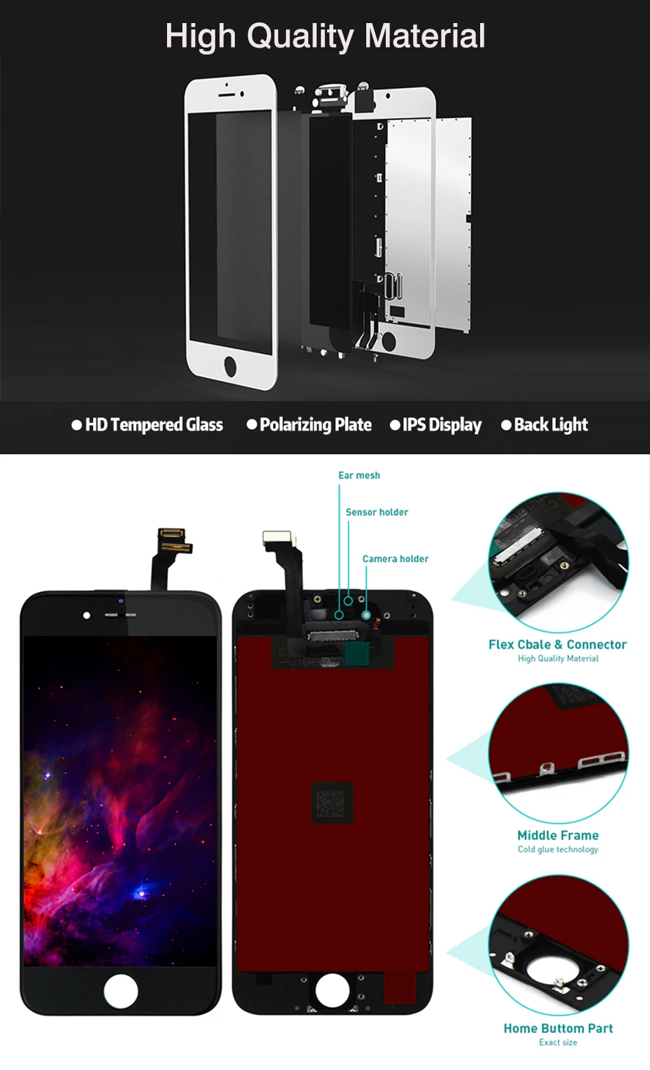 Для iPhone 6 6S 6 Plus 6S Plus ЖК-дисплей 3D сенсорный экран AAA+++ дигитайзер сборка для iPhone 5S 6PLUS Pantalla Протестировано OEM