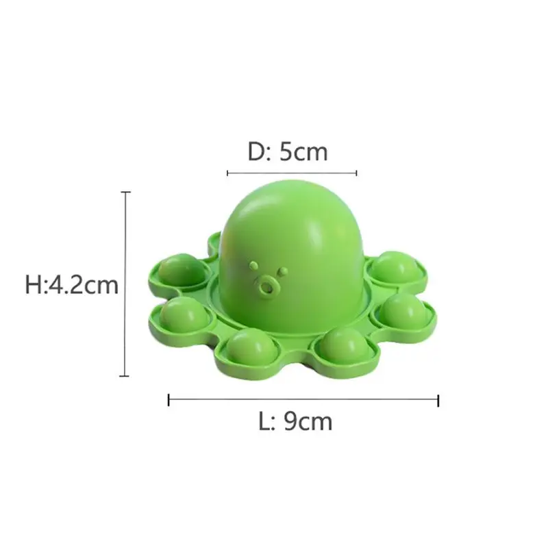 

Silicone Flip Double Sided Octopus Keychain Stress Relief Squishy Bubble Pops It Fidget Sensory Toys For Kids Autism Special