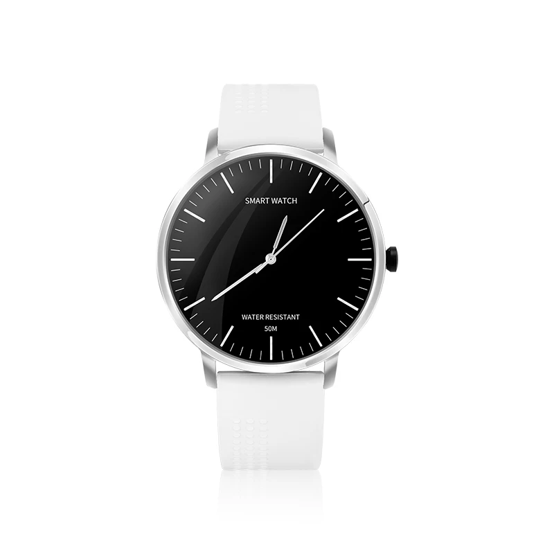 Белый Новые прибытия smart watch Наручные часы в классическом стиле черного и белого цветов монитор сердечного ритма фитнес трекер сна Смарт-часы с мониторингом - Цвет: Белый