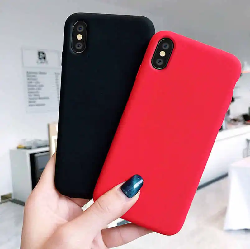 Ультратонкий чехол для iphone 7 Plus матовый ярких цветов роскошный мягкий