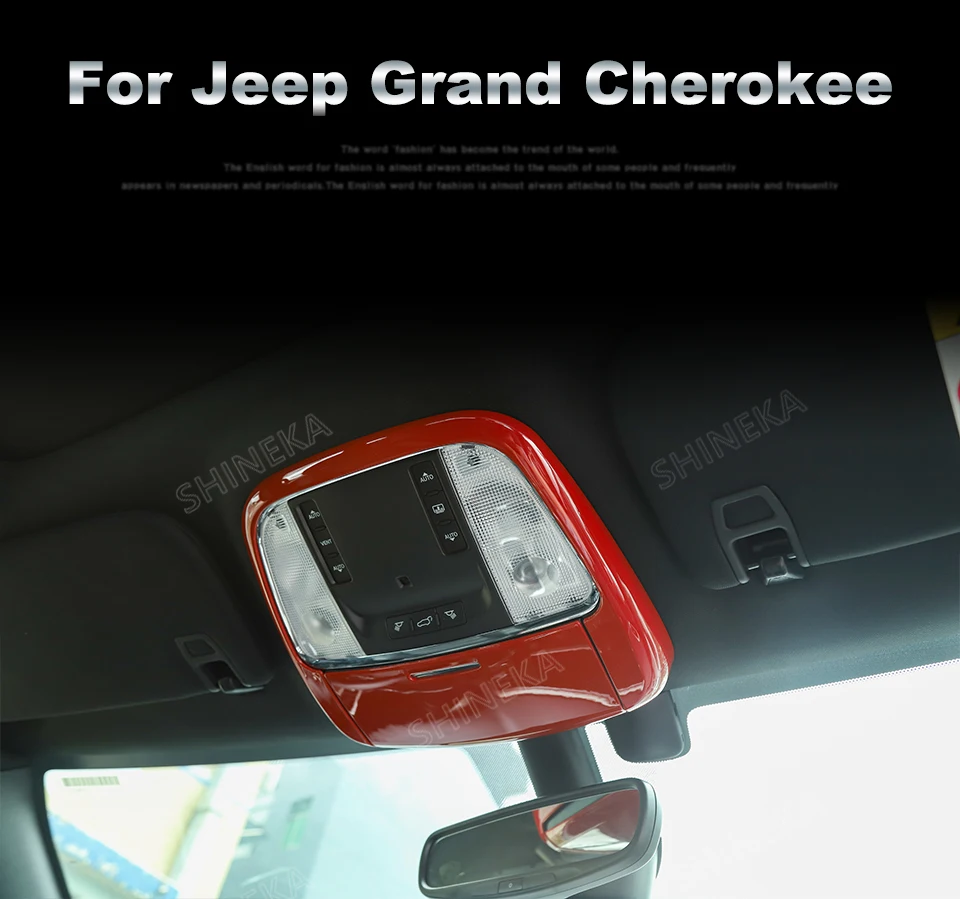 SHINEKA накладки на интерьер для Jeep Grand Cherokee 2011+ Автомобильный интерьер, передний светильник для чтения, декоративные наклейки для Jeep Grand Cherokee