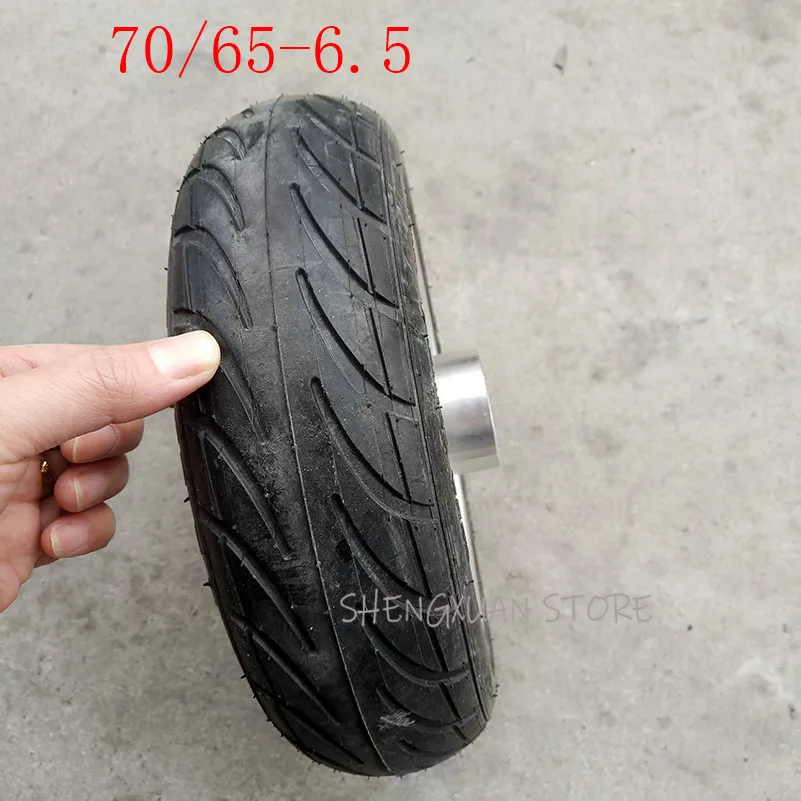 

70/65-6.5 10x3.0-6.5 Tubeless tireVacuum Tyre with6.5" alloy rim fits Electric Scooter front wheel 10 inch Inflatable wheels