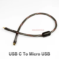 hifi usb c to micro usb cable sliver plated usb type c to micro usb audio data cable 5n
