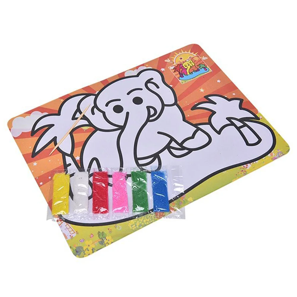 

15X20CM Children Kids Drawing Toys Sand Painting Pictures Kid DIY Crafts Education Toy Pattern Random