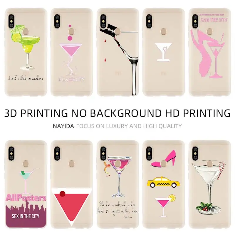 Мягкий силиконовый чехол для Xiaomi Redmi 9a 8a 7a 6a 5a 4a 9at 9Prime 9 8 7 6 5 K20Pro Let's drink wine|Бамперы|