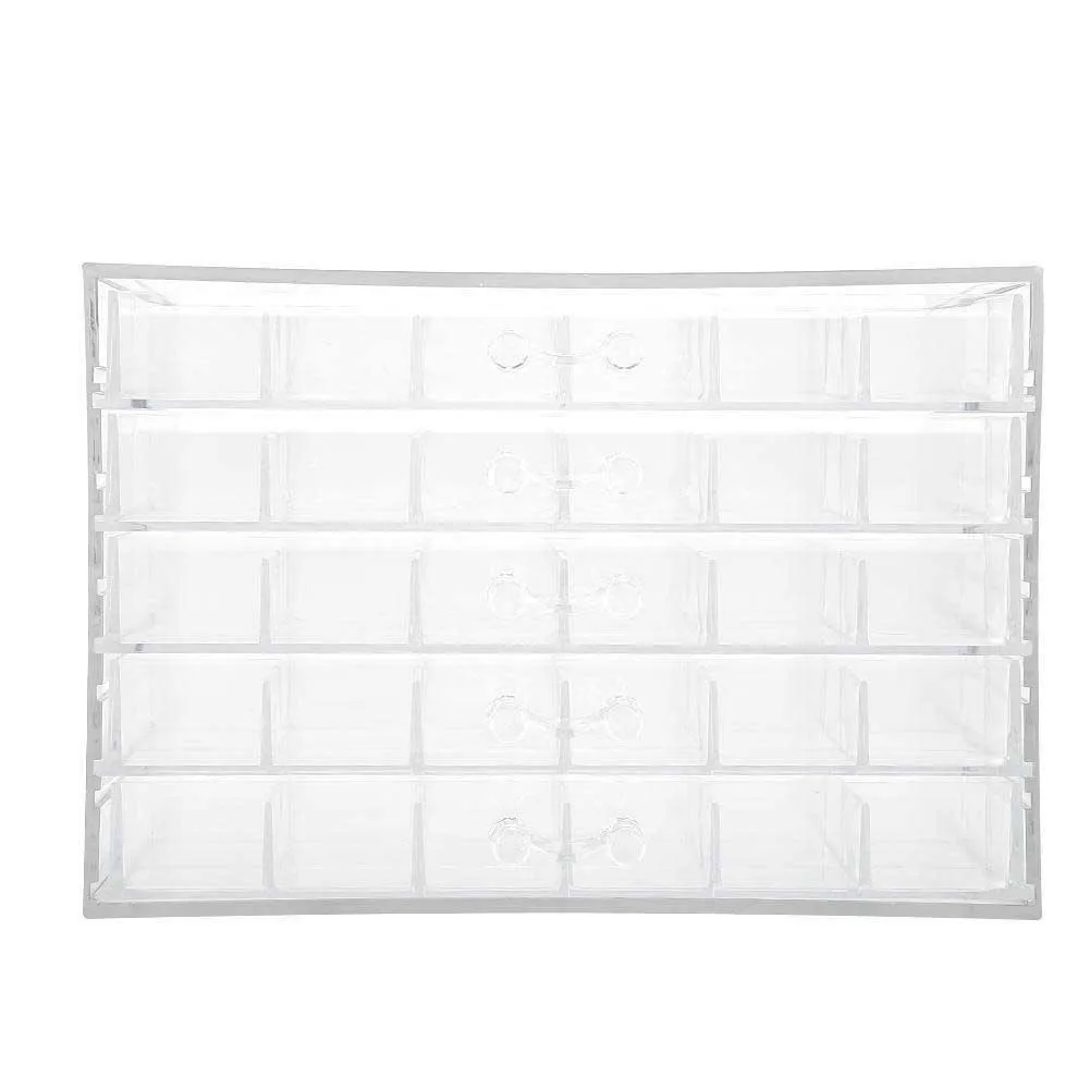 

120 Grids Holder Organizer Large Capacity 5 Layer Drawer Type Acrylic Jewelry Nail Art Storage Case Box Manicure Tool Display