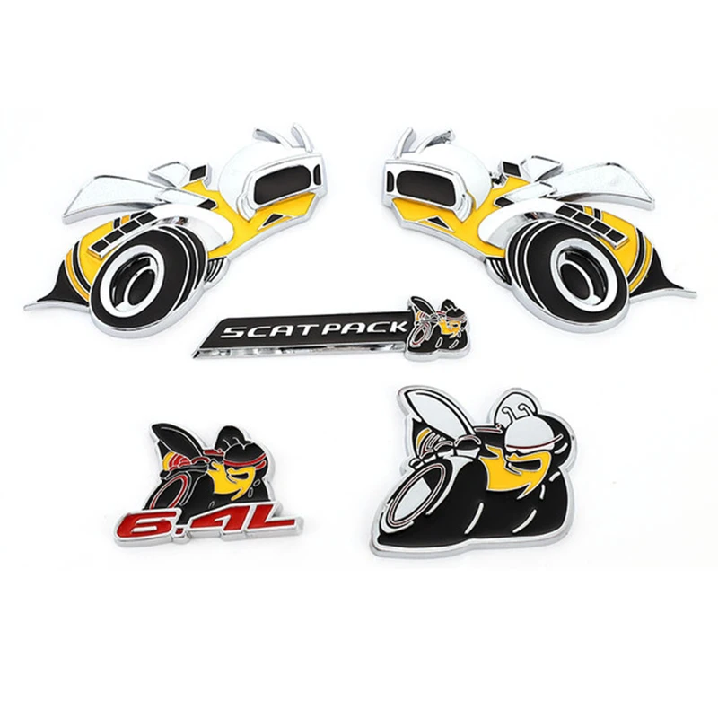 

Bumblebee Super Bee Badge Emblem Decals Car Styling Car Sticker For Dodge 6.4L Caravan Challenger Scatpack Camero