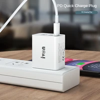 ivon ad48 2in1quick charge3 0 qc pd charger 18w qc3 0 usb type c fast charger for iphone 12 x xs 8 samsung xiaomi pd charger