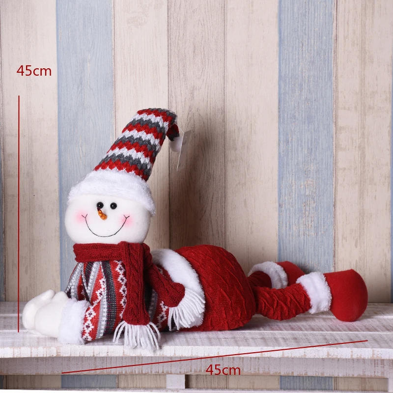 snowman 248 Большие размеры Рождественские куклы выдвижной Санта-Клаус снеговик лося игрушки рождественские фигурки Рождественский подарок для ребенка красный орнамент с рождественской елкой - Цвет: snowman 248