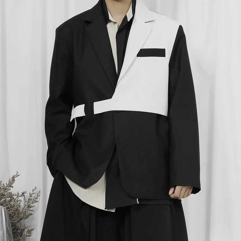 

Men's Suit Coat Spring And Autumn New Style Yamamoto Style Personality Color Design European And American Youth Large Size Coat