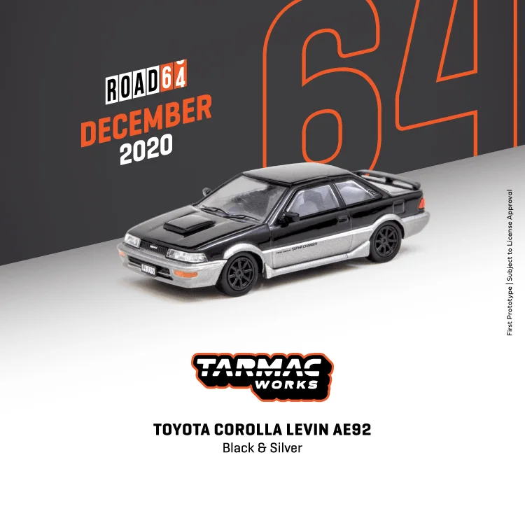 

Tarmac Works TW 1:64 TOYOTA Corolla Levin AE92 collection die-casting alloy car model