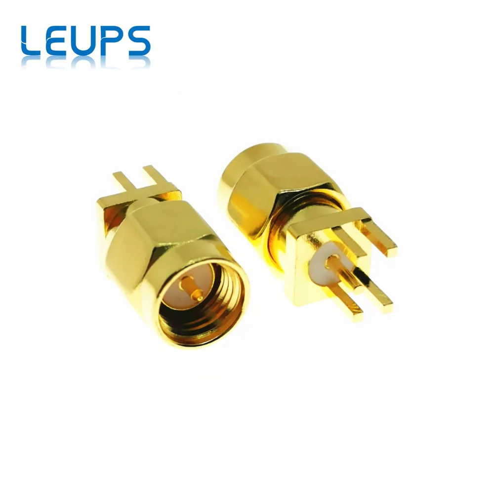 100 шт. SMA штепсельная вилка припой с краем зажим для печатной платы радиочастотный