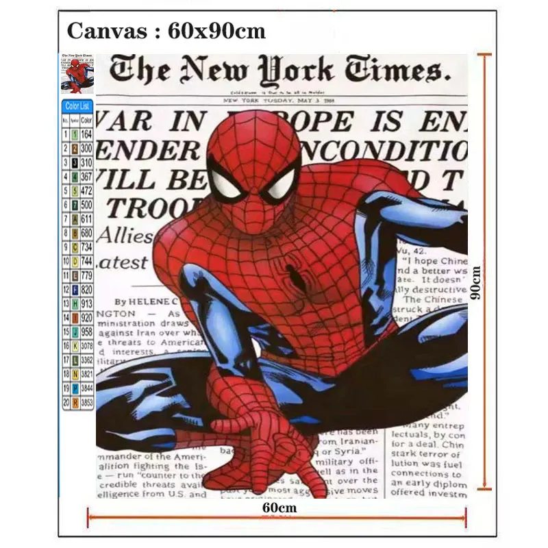 

Disney Diamond Painting SpiderMan Animation 5D DIY Art Cartoon Portrait Mosaic Hobby Full Square Round Drill Home Decor Gift