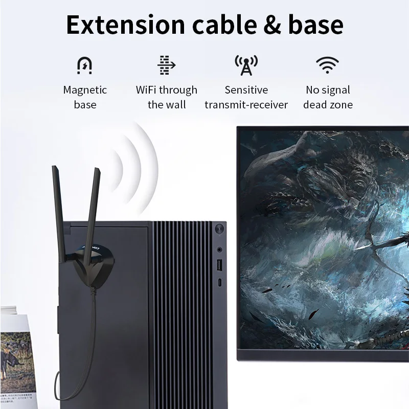 Comfast CF-AX180 Plus 1800 Мбит/с двухдиапазонный Wifi 6 PCI-E беспроводной адаптер Bluetooth 5 2