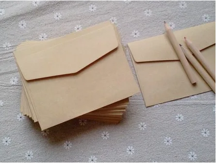(10 Pieces/lot) 7*10cm Vintage Kraft Paper Envelopes Mini Greeting Card Membership | Канцтовары для офиса и дома