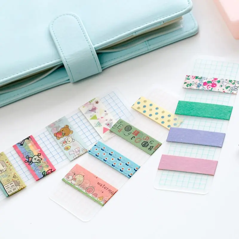 

12Pcs PVC Washi Tape Storage Bookmark Washi Tape Separate Office School Supplies