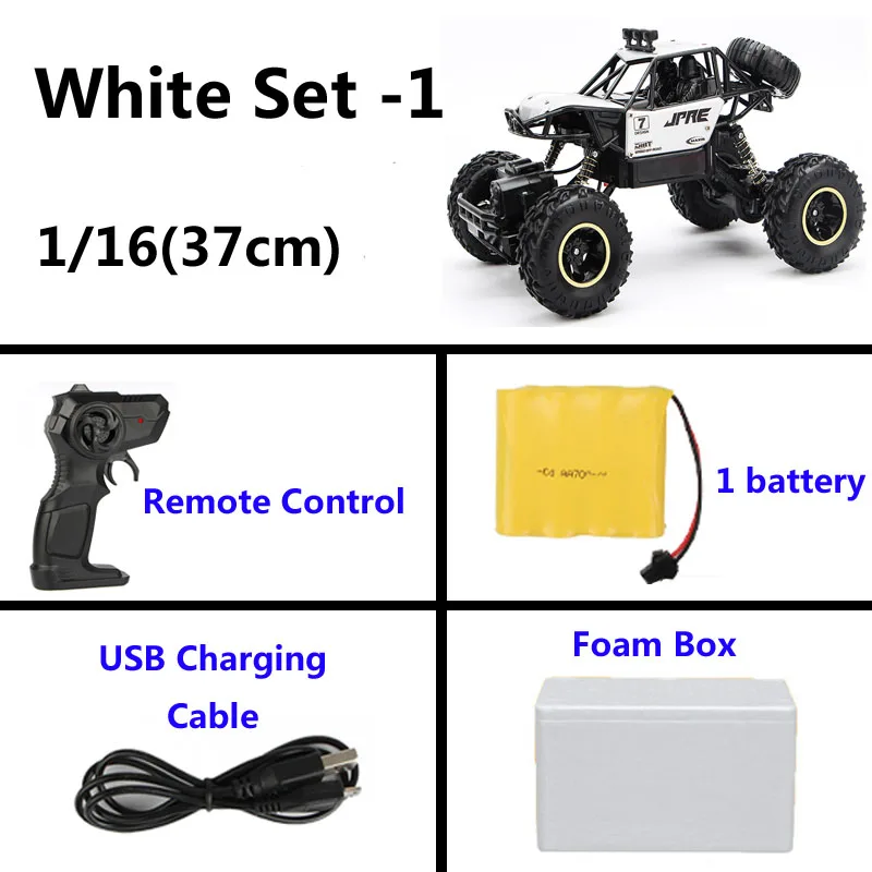Alloy 37cm Red 1:12 4WD RC автомобили 2,4G радиоуправление 4x4 вождение автомобиля двойной привод двигателей Bigfoot автомобиль высокая скорость внедорожные Грузовики Игрушки для детей - Цвет: Alloy 37cm Red